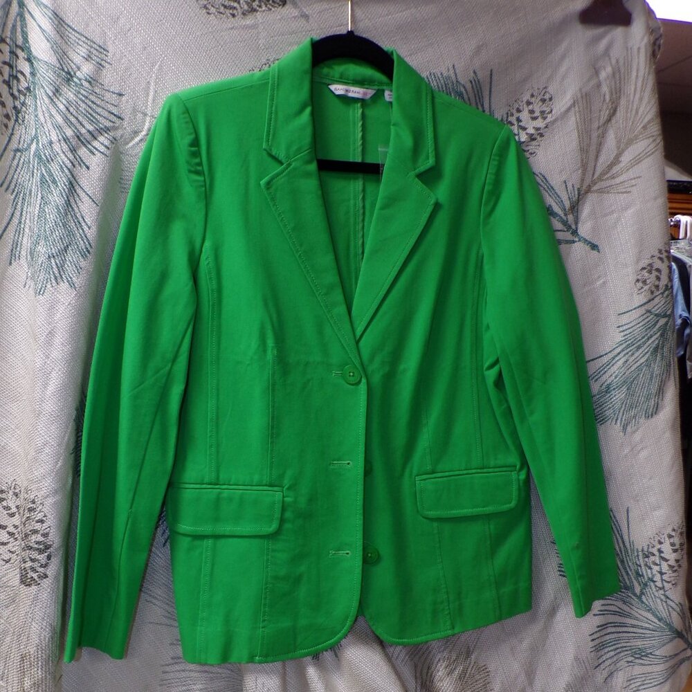 ISAAC MIZRAHI LIVE GREEN Blazer sz 12 NWOT